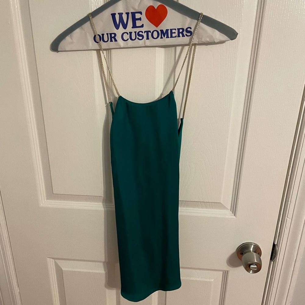 Sexy emerald green Marciano backless halter top
